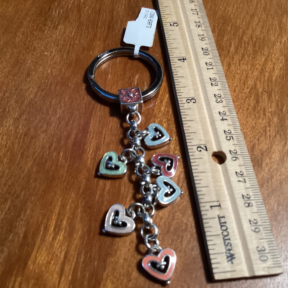 Brighton Vienna Hearts Key Fob/ Keychain New With Tag E11442